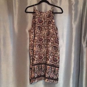 Patterned halter-top dress